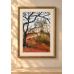 “English Autumn. Old Castle” – Original Oil Painting on Paper